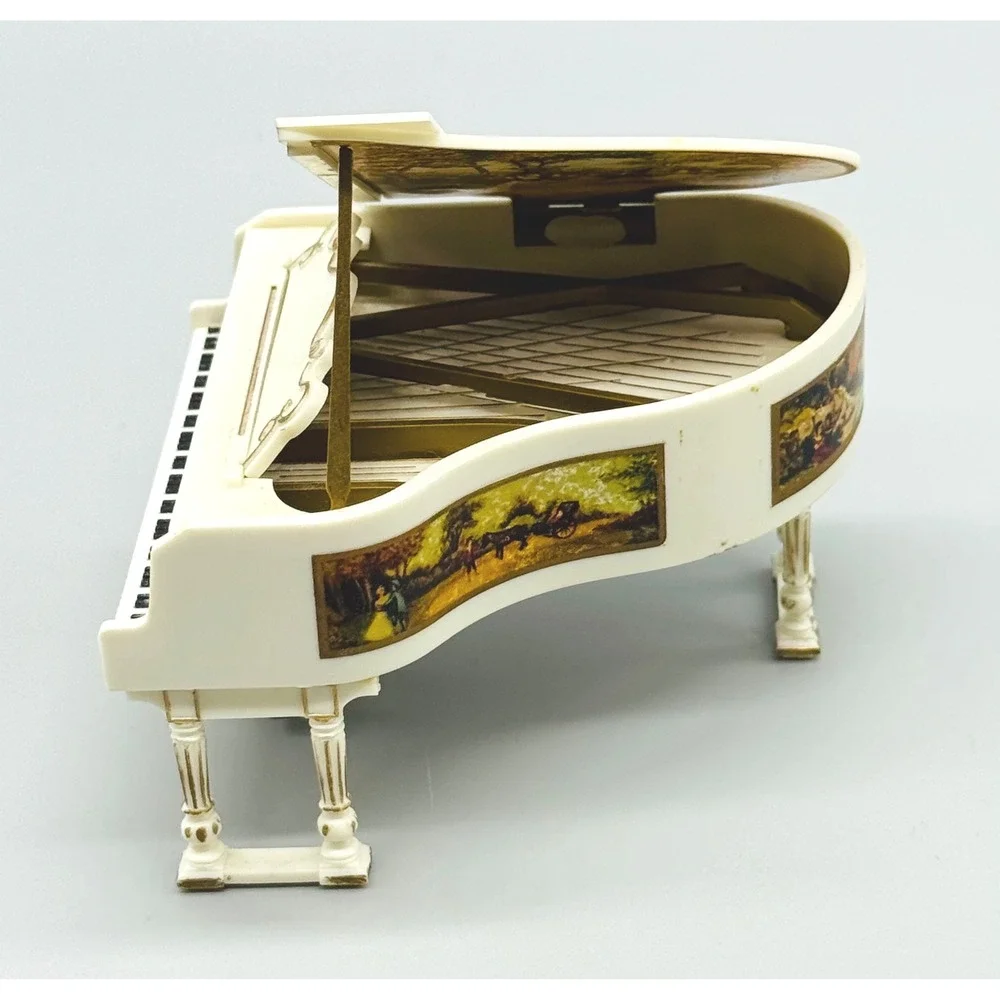 Ideal Petite Princess Dollhouse Furniture Grand Piano‎ Chairs Table Stool